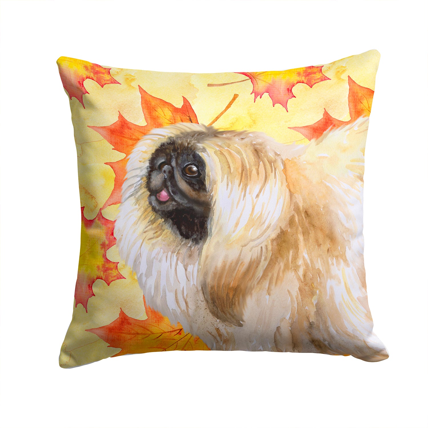 Pekingese Fall Fabric Decorative Pillow BB9942PW1414 - the-store.com