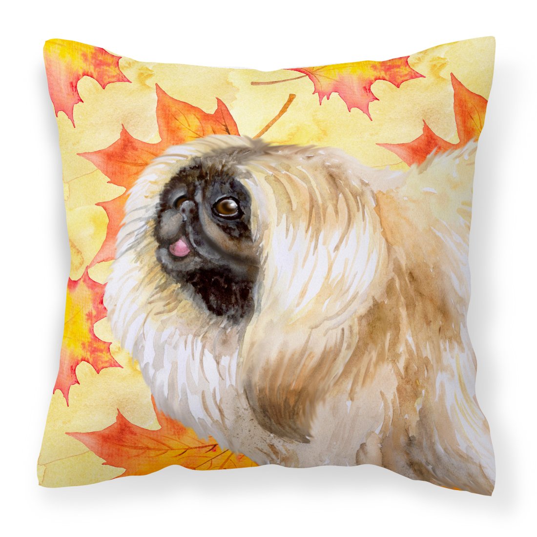 Pekingese Fall Fabric Decorative Pillow BB9942PW1818 by Caroline's Treasures