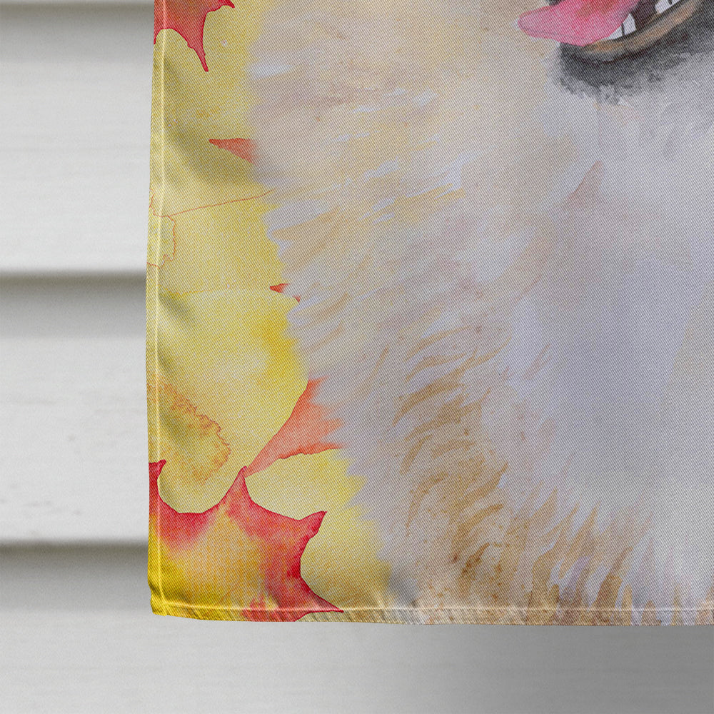 Pomeranian Fall Flag Canvas House Size BB9943CHF  the-store.com.