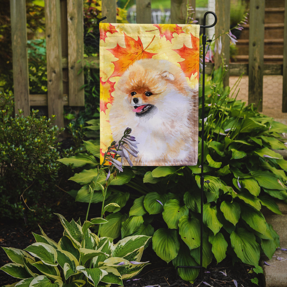 Pomeranian Fall Flag Garden Size BB9943GF  the-store.com.