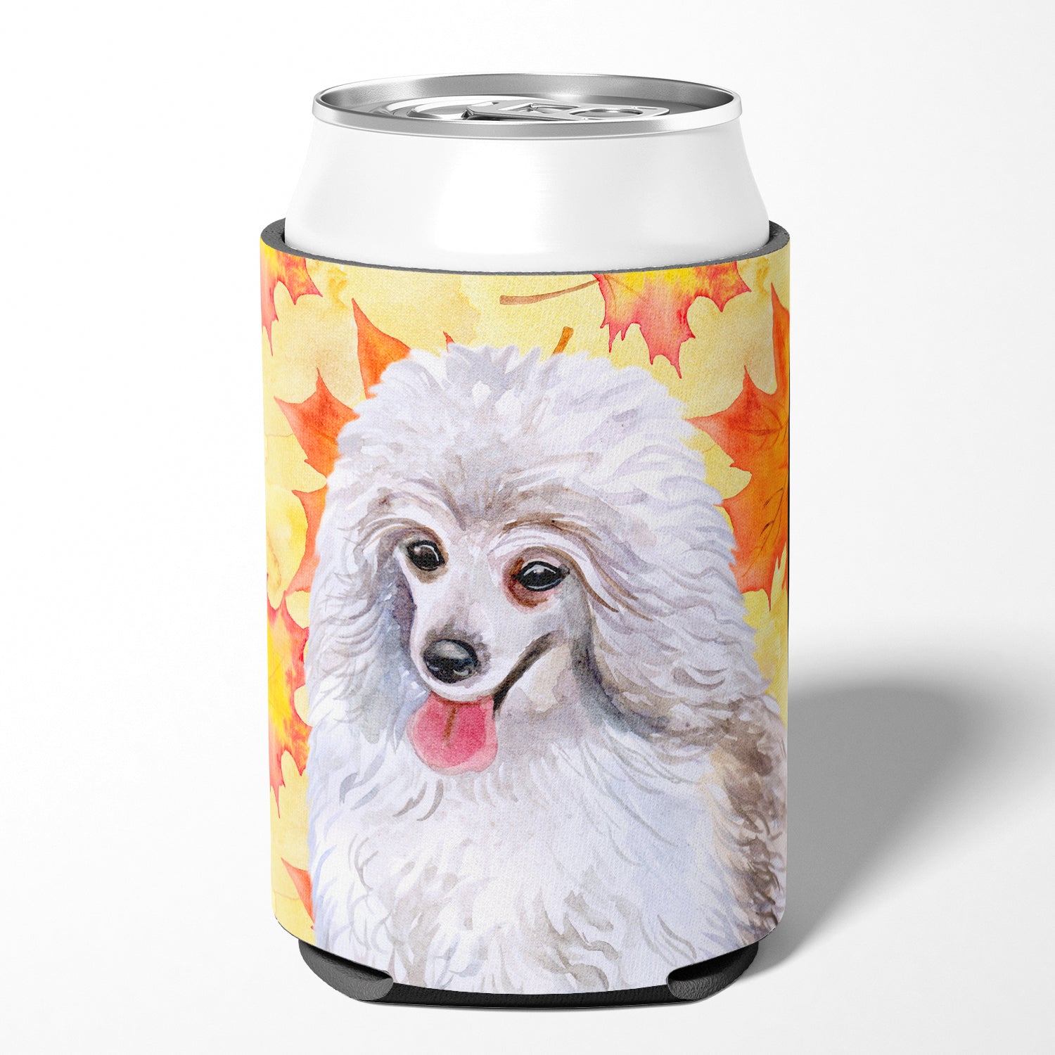 Medium White Poodle Fall Can or Bottle Hugger BB9944CC  the-store.com.