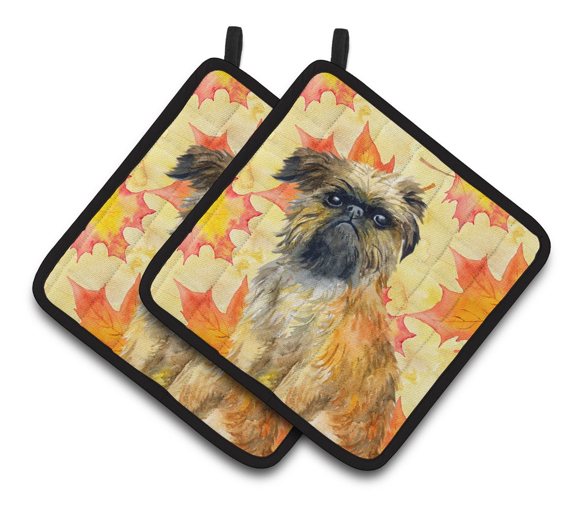 Brussels Griffon Fall Pair of Pot Holders BB9948PTHD by Caroline's Treasures