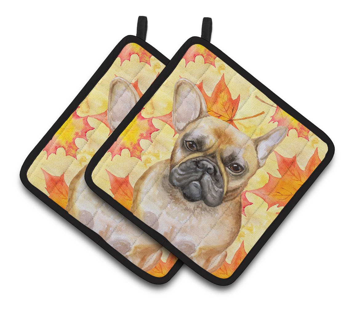 French Bulldog Fall Pair of Pot Holders BB9949PTHD by Caroline's Treasures