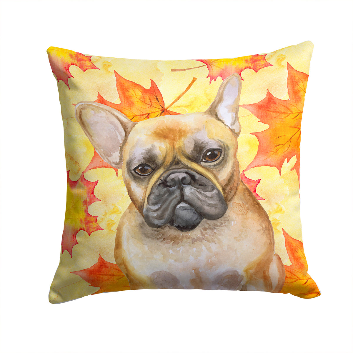 French Bulldog Fall Fabric Decorative Pillow BB9949PW1414 - the-store.com