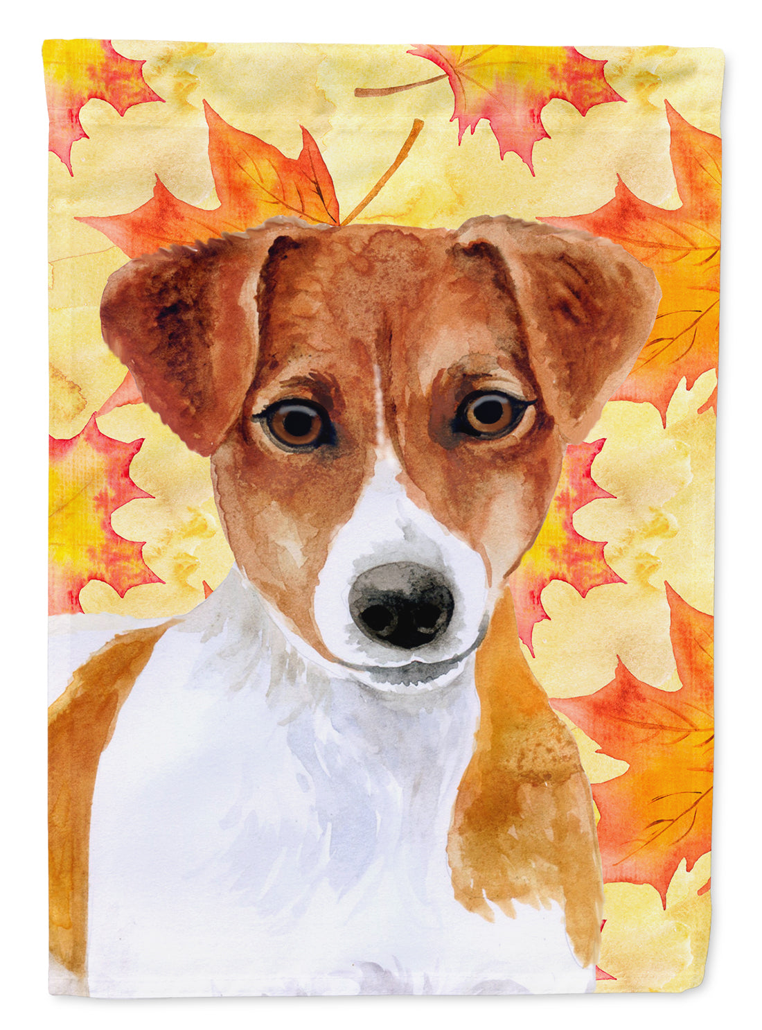 Jack Russell Terrier Fall Flag Canvas House Size BB9950CHF  the-store.com.