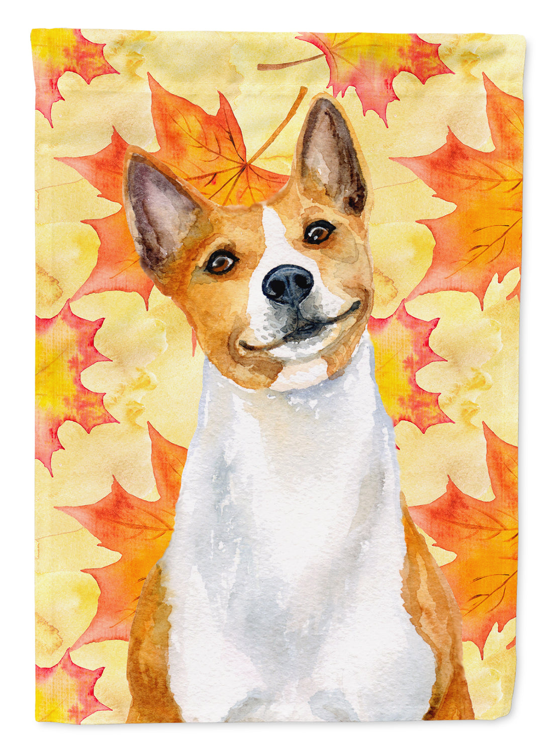 Basenji Fall Flag Canvas House Size BB9953CHF  the-store.com.