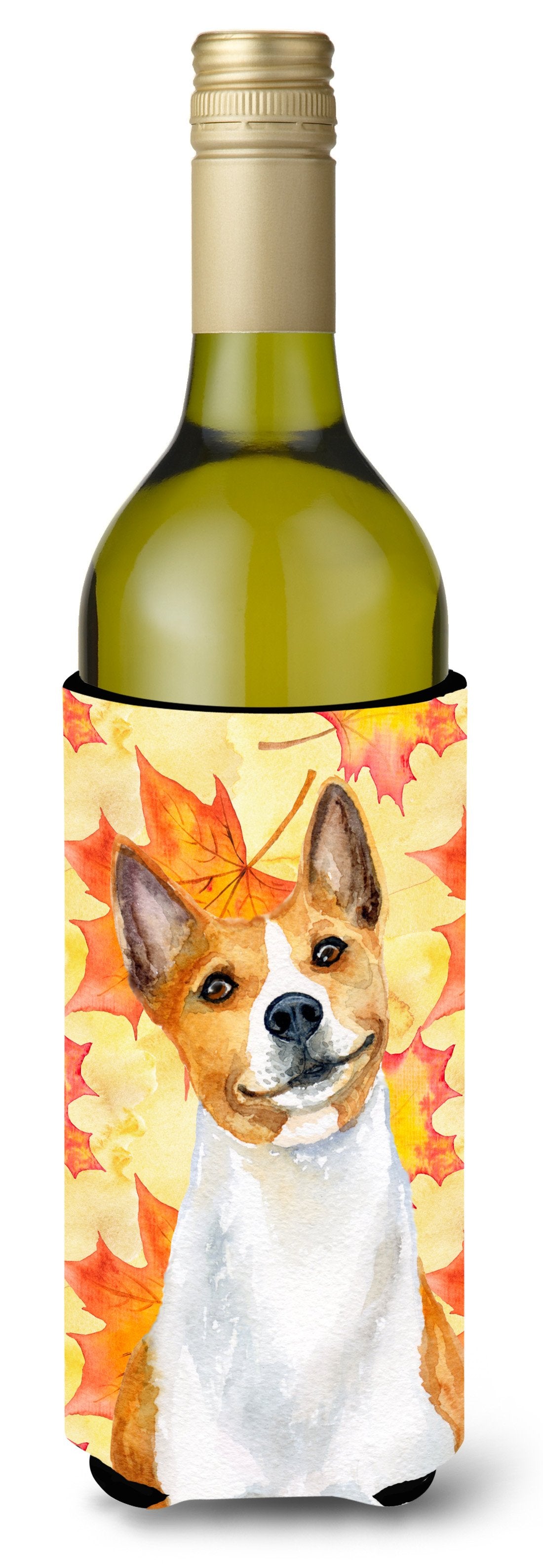 Basenji Fall Wine Bottle Beverge Insulator Hugger BB9953LITERK by Caroline's Treasures