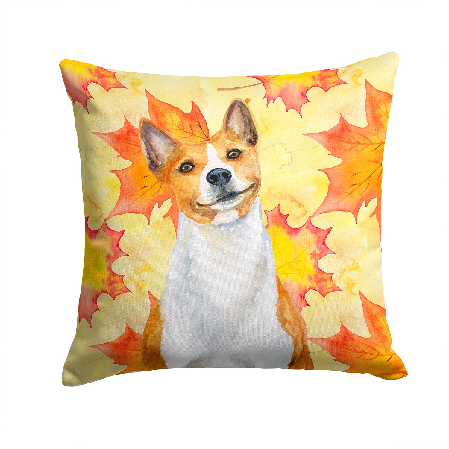 Basenji Fall Fabric Decorative Pillow BB9953PW1414 - the-store.com