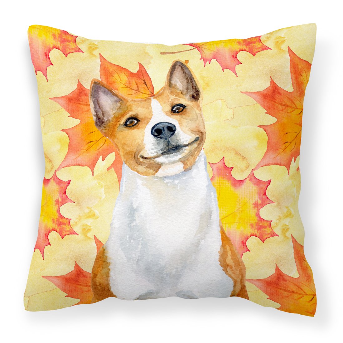 Basenji Fall Fabric Decorative Pillow BB9953PW1818 by Caroline's Treasures