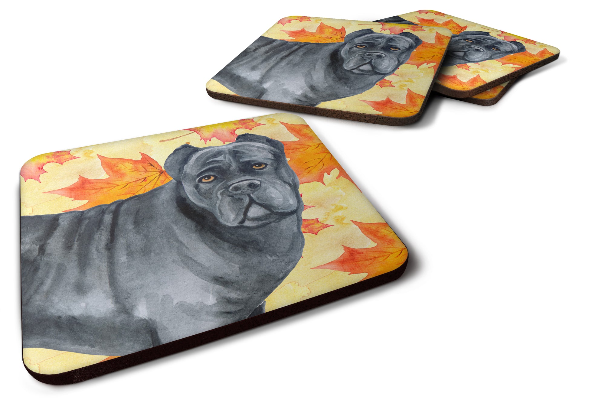 Cane Corso Fall Foam Coaster Set of 4 BB9955FC - the-store.com