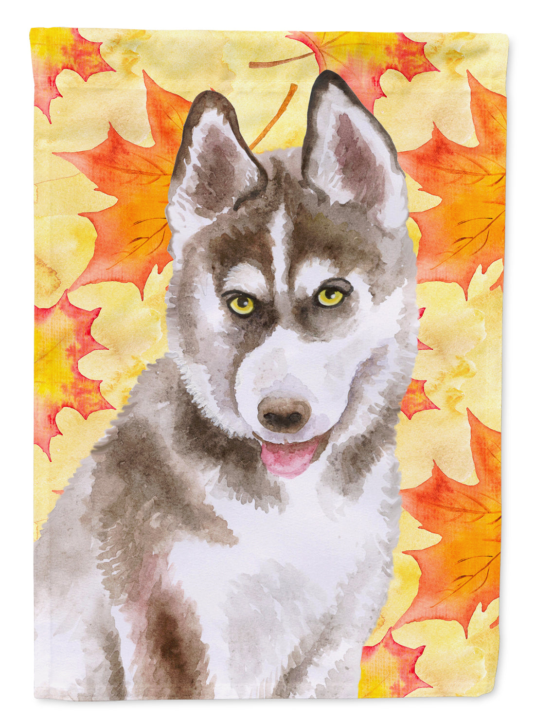 Siberian Husky Grey Fall Flag Canvas House Size BB9957CHF  the-store.com.