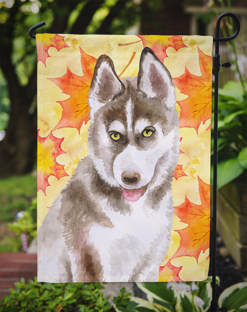 Siberian Husky Grey Fall Flag Garden Size BB9957GF  the-store.com.