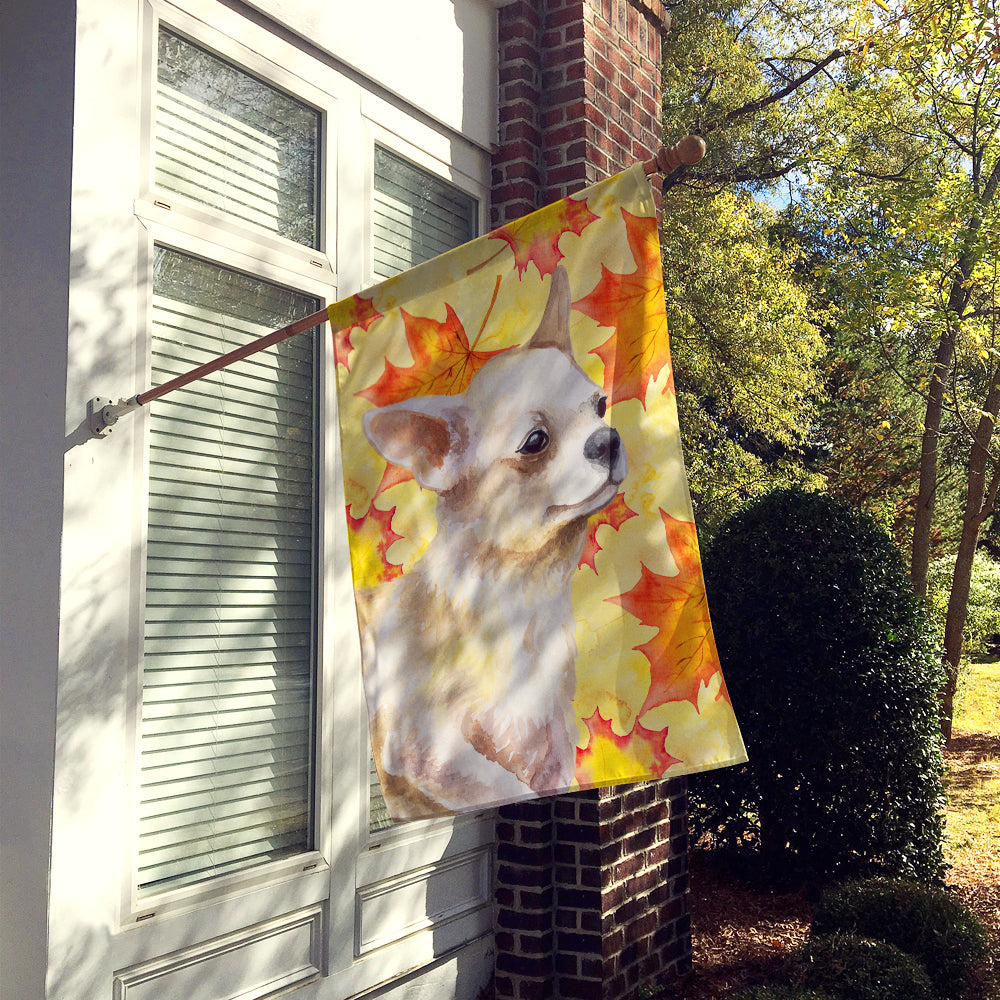 Chihuahua Leg up Fall Flag Canvas House Size BB9958CHF  the-store.com.