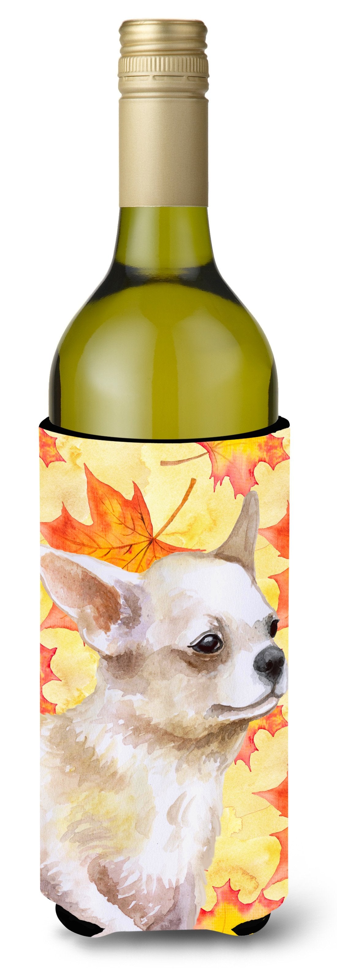 Chihuahua Leg up Fall Wine Bottle Beverge Insulator Hugger BB9958LITERK by Caroline's Treasures