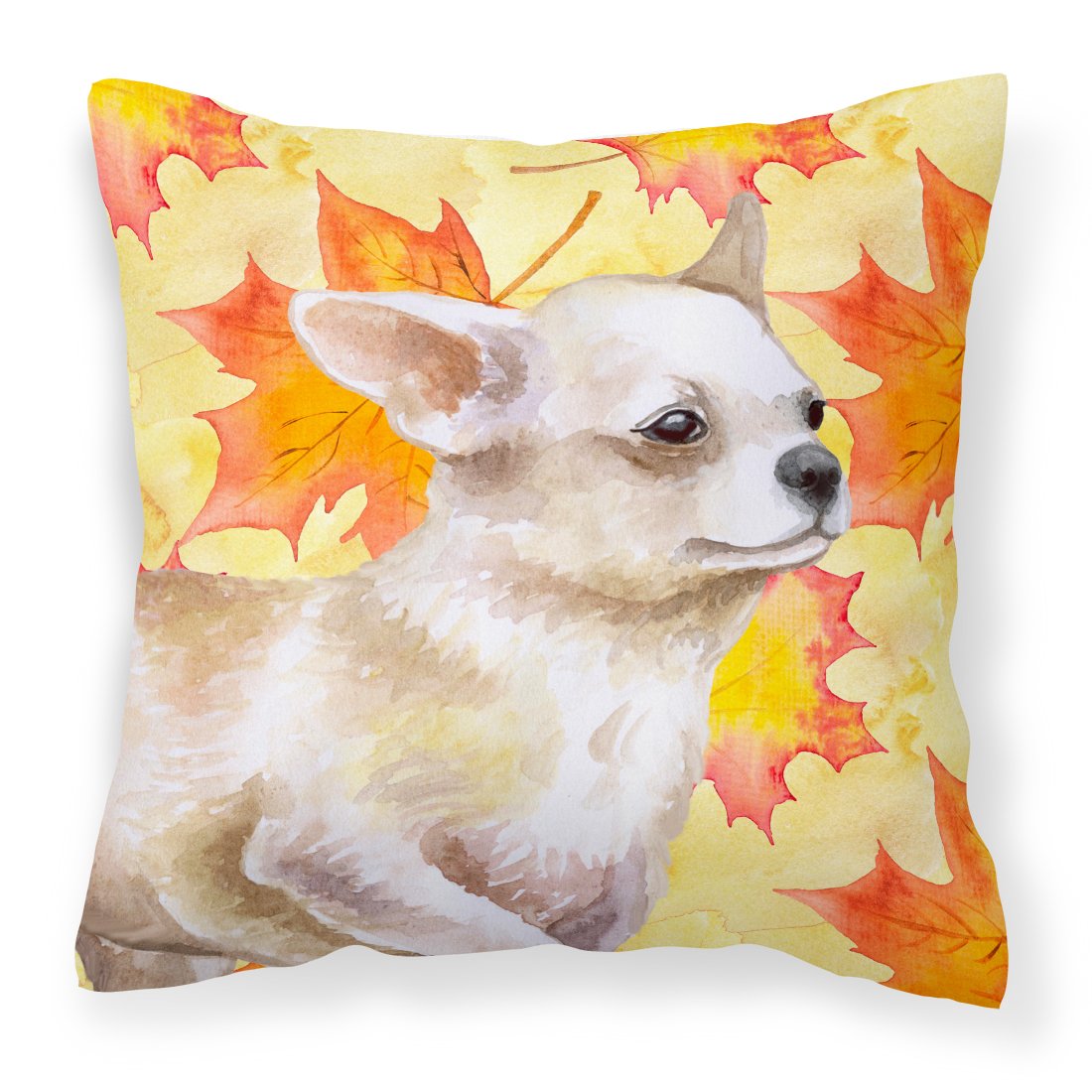 Chihuahua Leg up Fall Fabric Decorative Pillow BB9958PW1818 by Caroline's Treasures