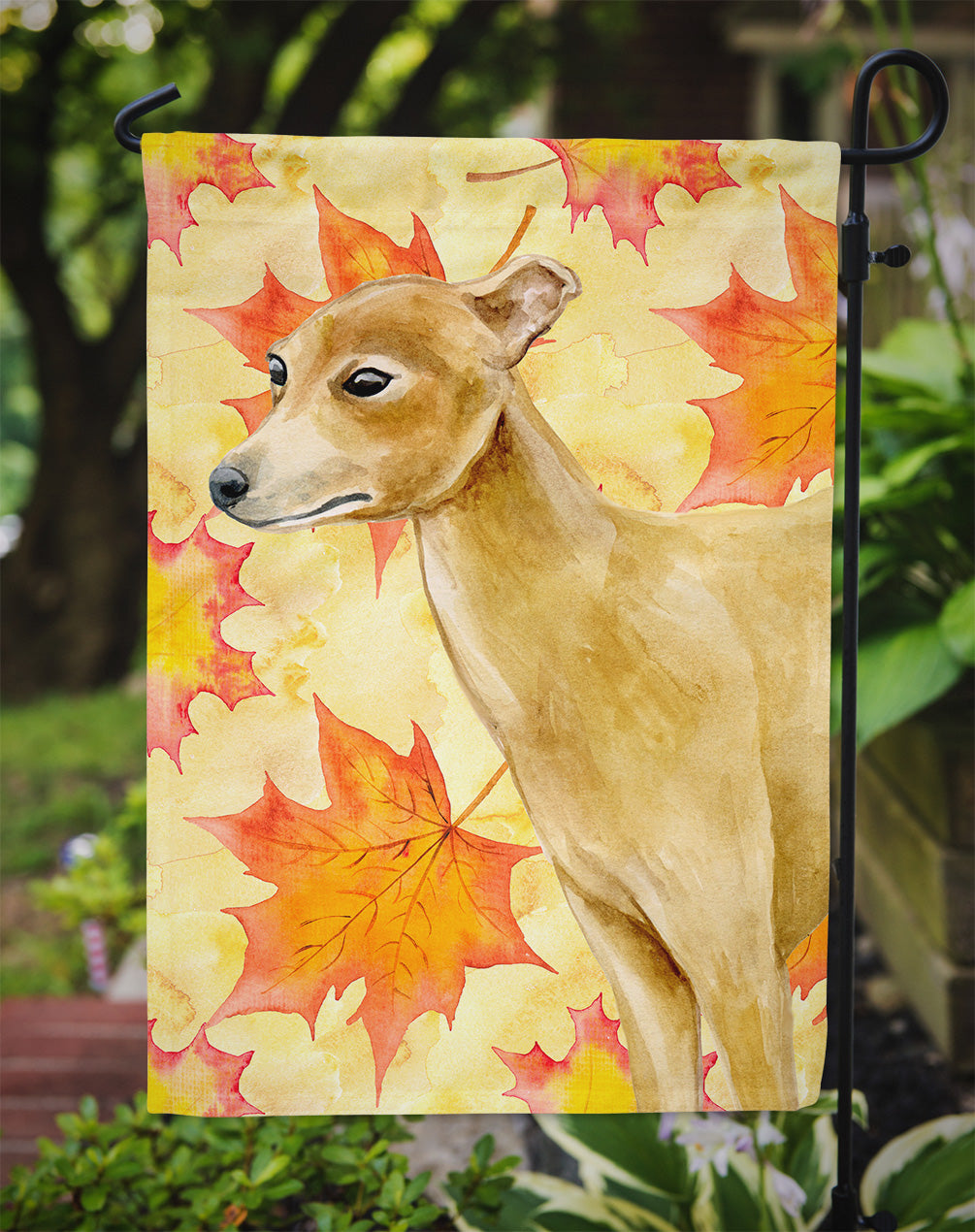 Italian Greyhound Fall Flag Garden Size BB9959GF  the-store.com.