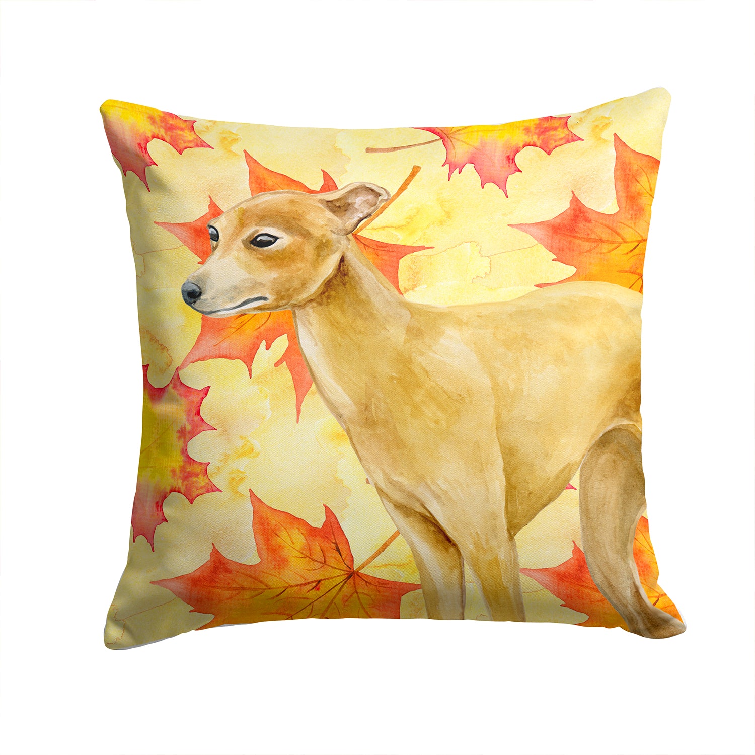 Italian Greyhound Fall Fabric Decorative Pillow BB9959PW1414 - the-store.com