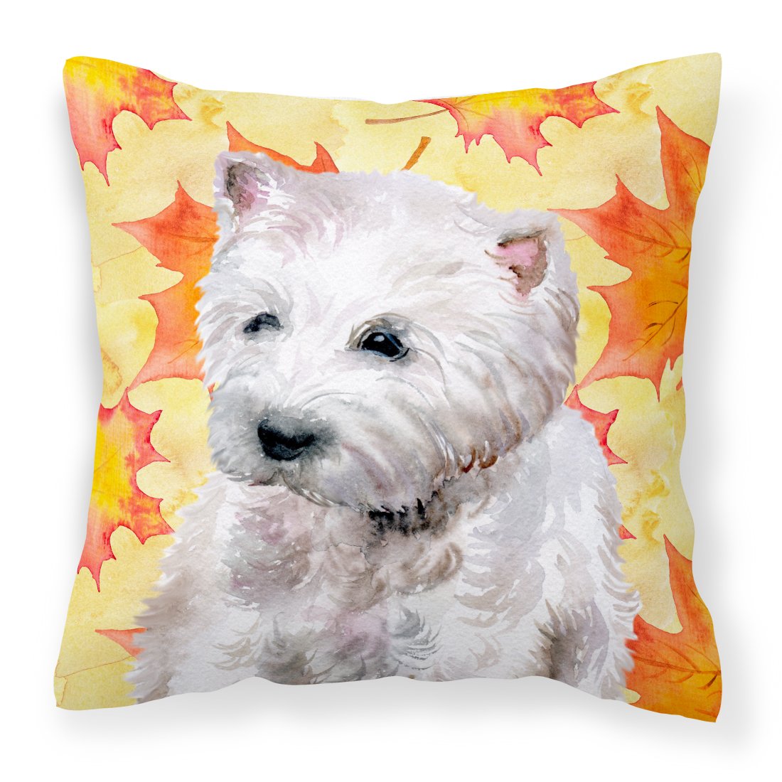 Westie Fall Fabric Decorative Pillow BB9962PW1818 by Caroline&#39;s Treasures