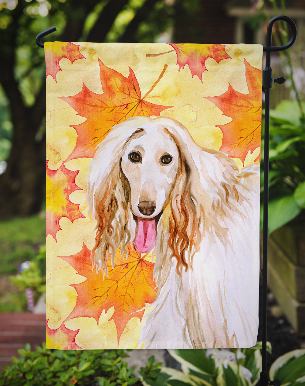 Afghan Hound Fall Flag Garden Size BB9963GF  the-store.com.