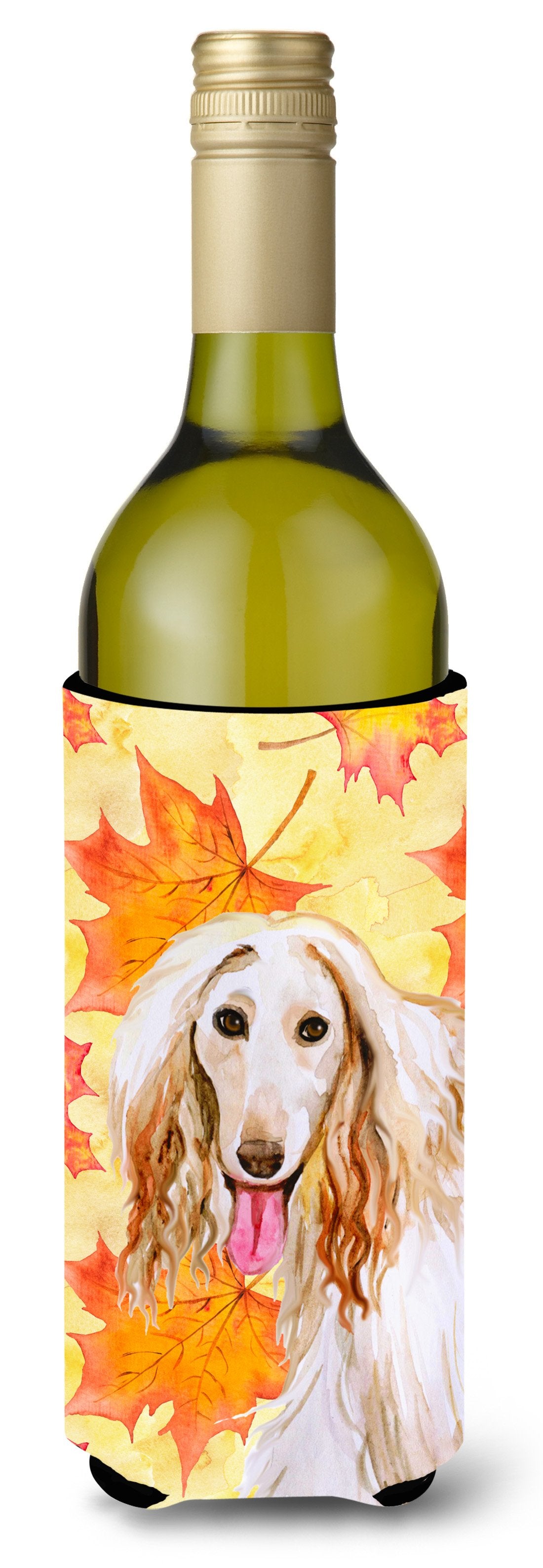 Afghan Hound Fall Wine Bottle Beverge Insulator Hugger BB9963LITERK by Caroline&#39;s Treasures