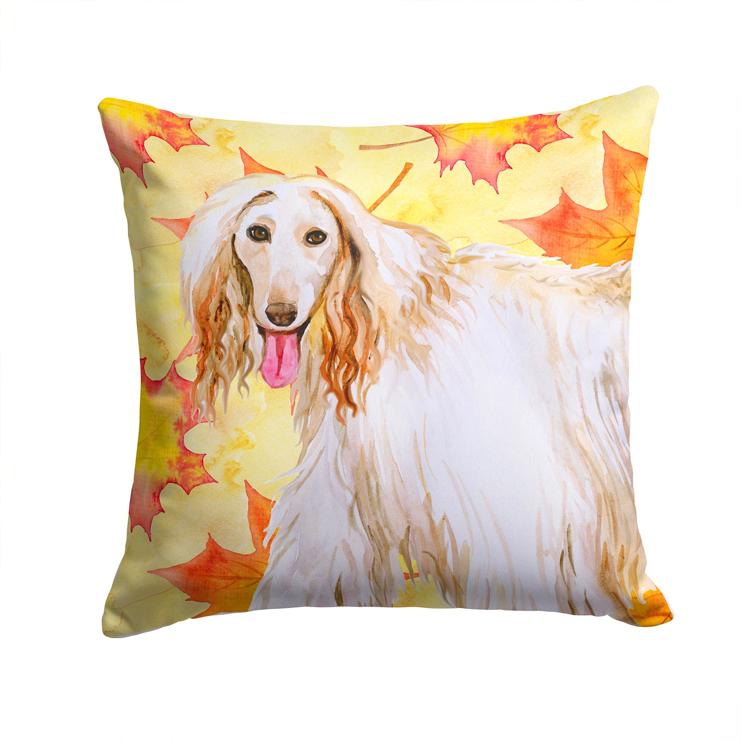 Afghan Hound Fall Fabric Decorative Pillow BB9963PW1414 - the-store.com