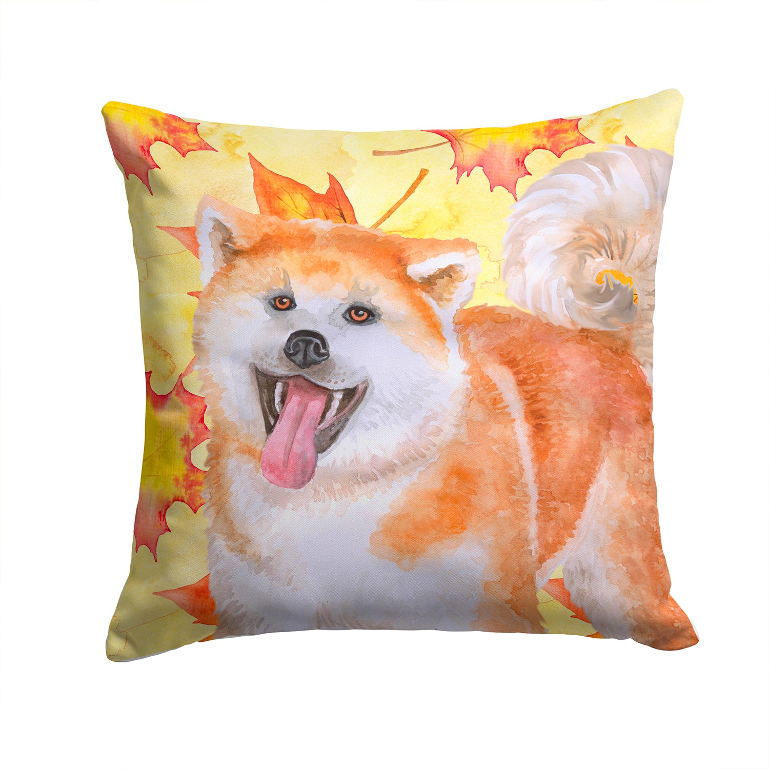 Akita Fall Fabric Decorative Pillow BB9964PW1414 - the-store.com