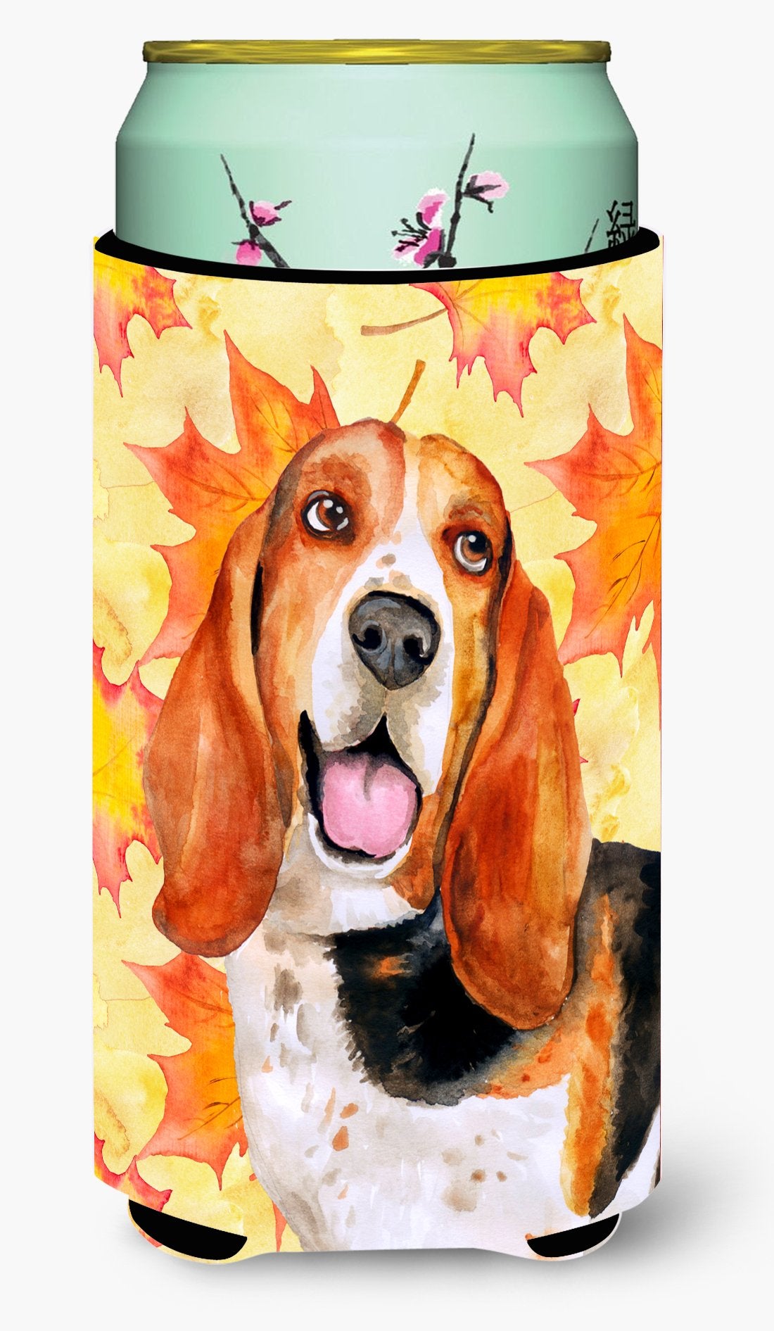 Basset Hound Fall Tall Boy Beverage Insulator Hugger BB9965TBC by Caroline's Treasures