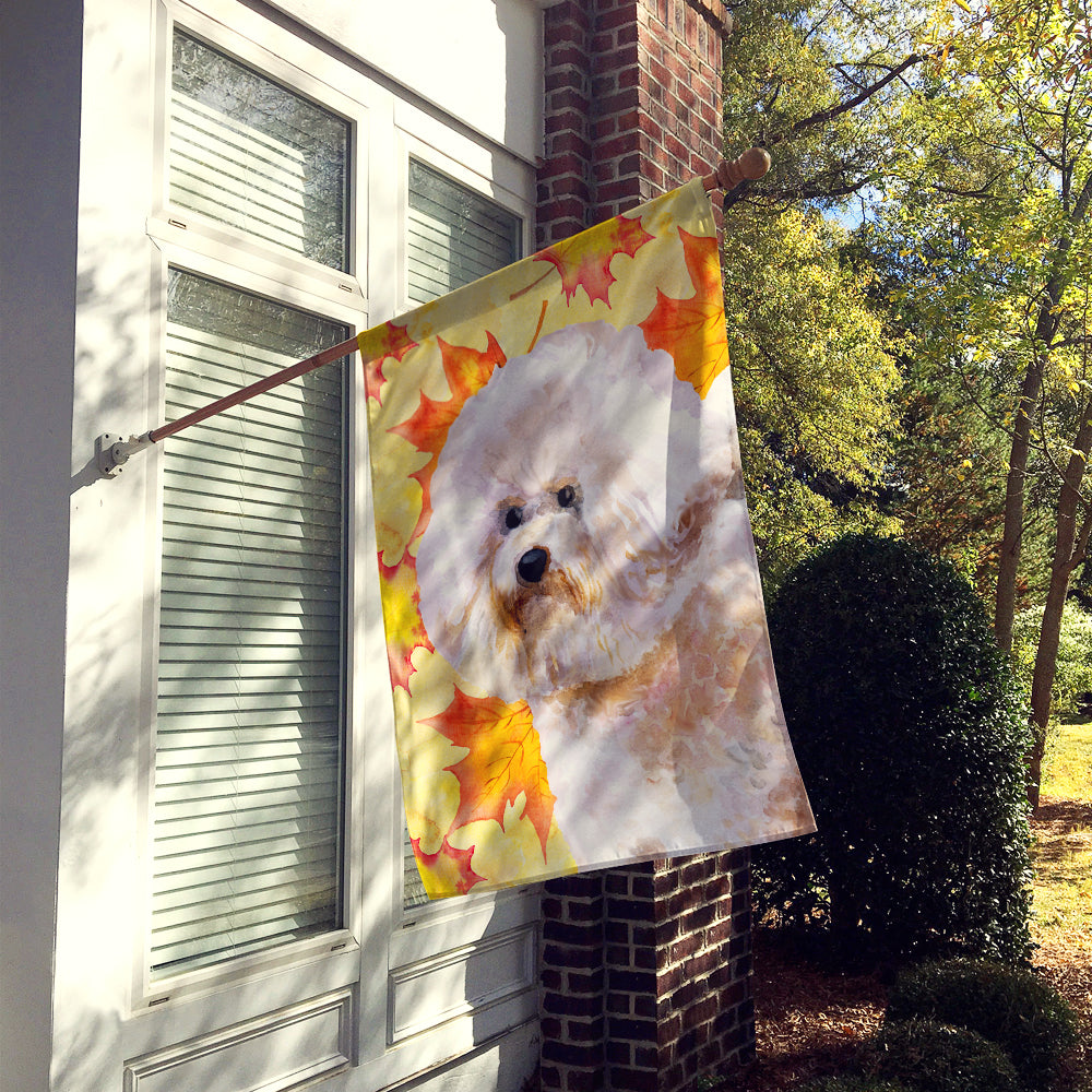 Bichon Frise #2 Fall Flag Canvas House Size BB9966CHF  the-store.com.