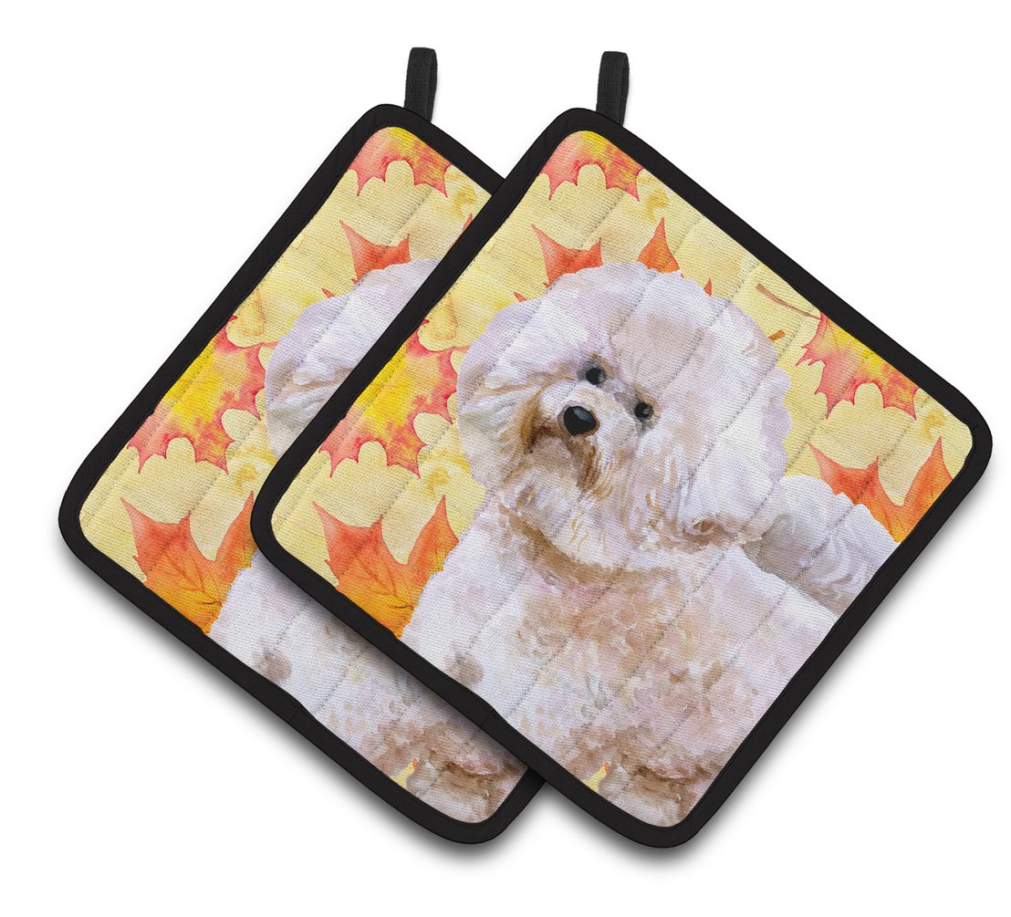 Bichon Frise #2 Fall Pair of Pot Holders BB9966PTHD by Caroline&#39;s Treasures