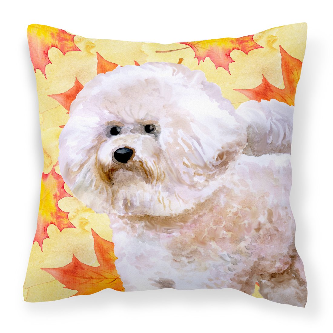 Bichon Frise #2 Fall Fabric Decorative Pillow by Caroline&#39;s Treasures