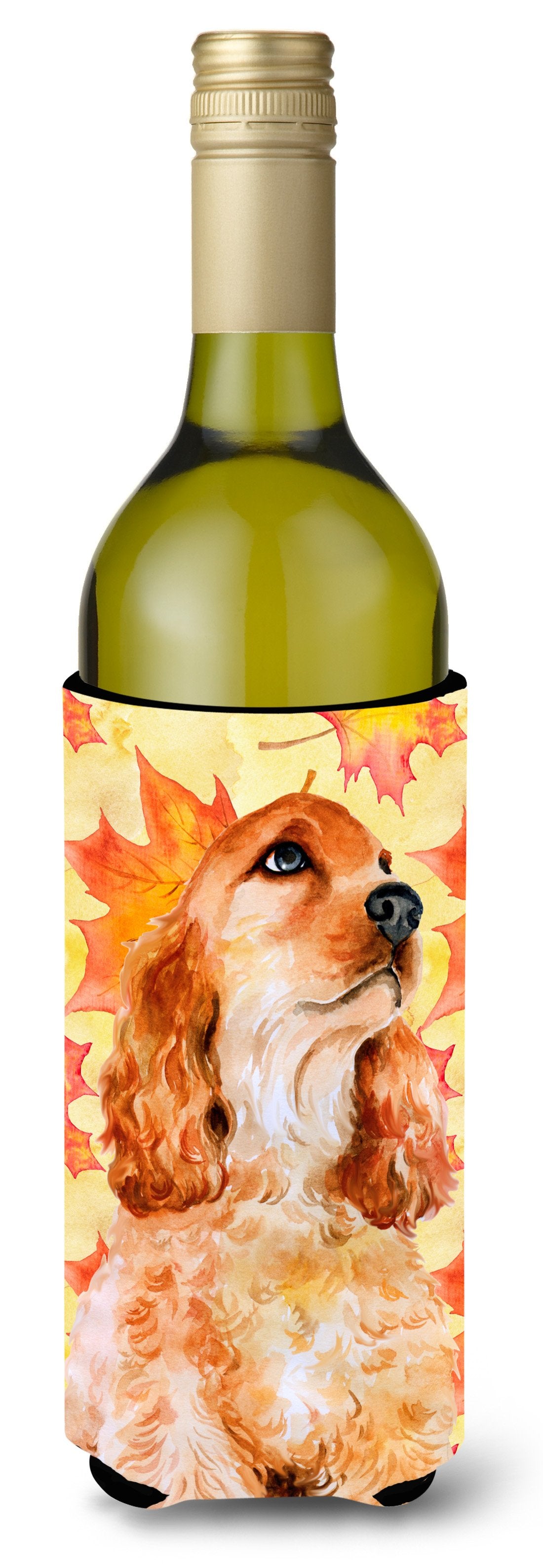 Cocker Spaniel Fall Wine Bottle Beverge Insulator Hugger BB9967LITERK by Caroline&#39;s Treasures