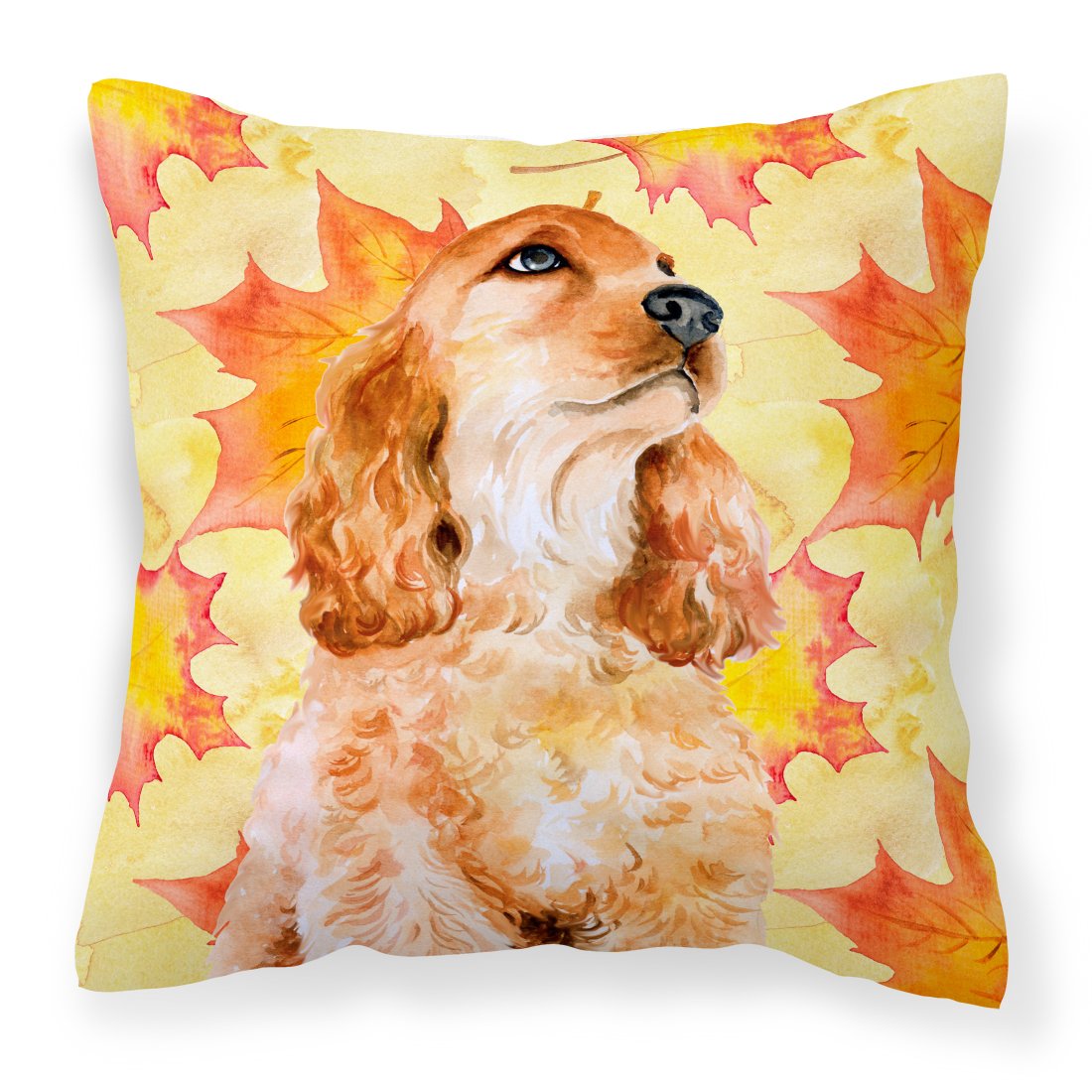 Cocker Spaniel Fall Fabric Decorative Pillow BB9967PW1818 by Caroline's Treasures