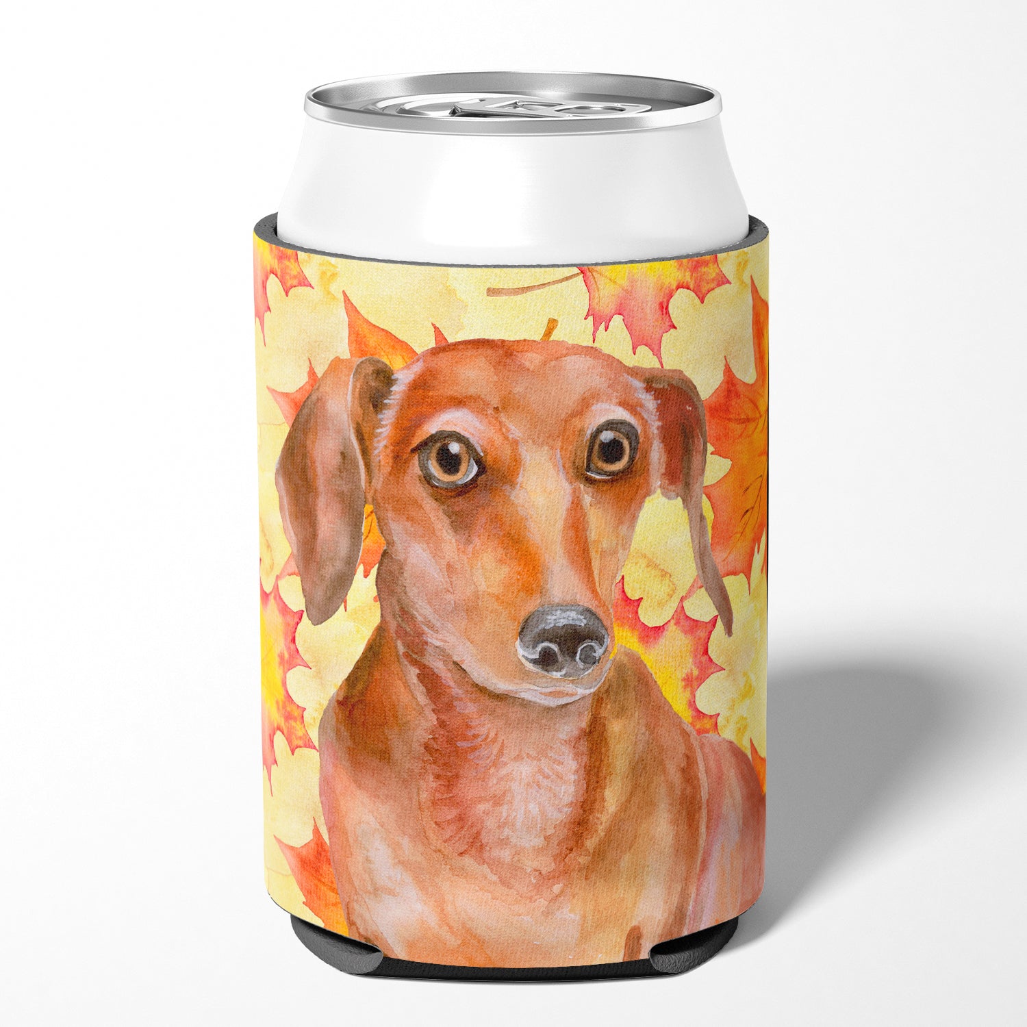 Red Dachshund Fall Can or Bottle Hugger  the-store.com.