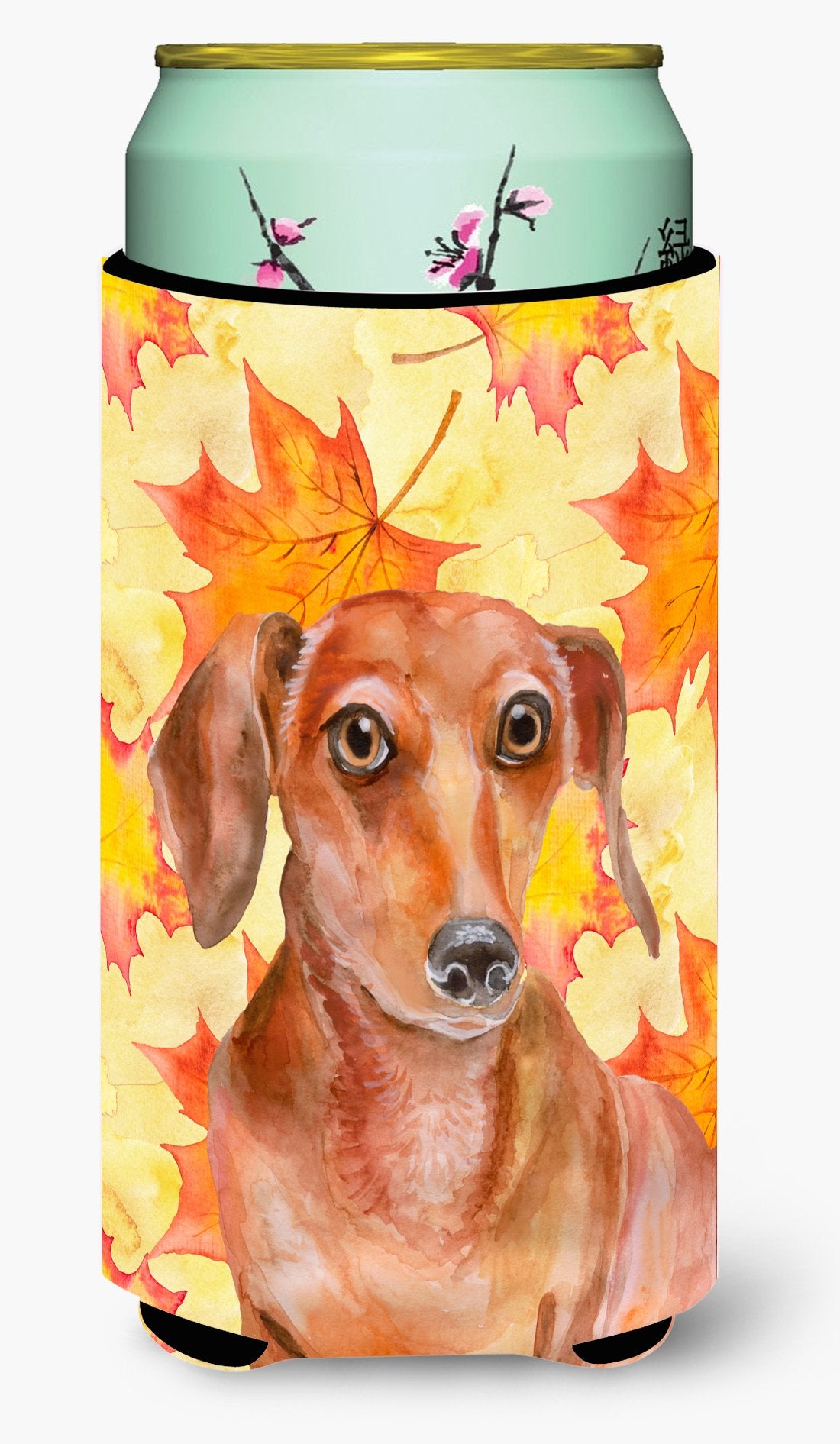 Red Dachshund Fall Tall Boy Beverage Insulator Hugger BB9968TBC by Caroline's Treasures