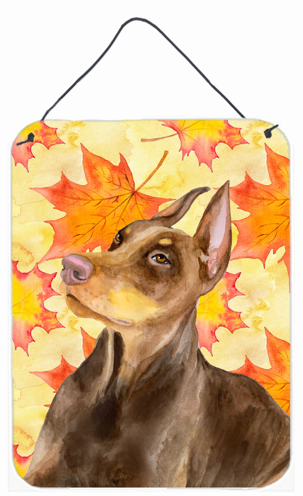 Doberman Pinscher Fall Wall or Door Hanging Prints BB9970DS1216 by Caroline's Treasures