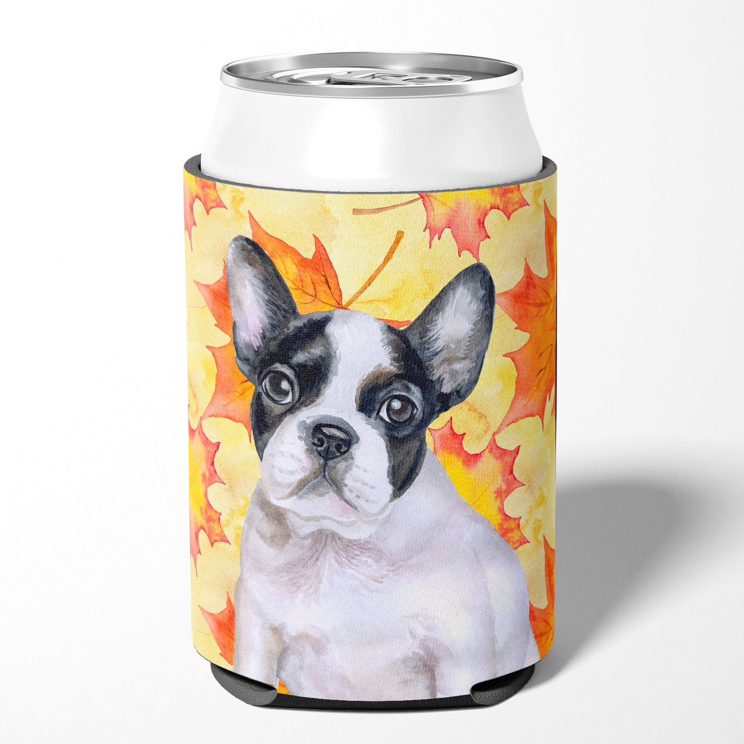 French Bulldog Black White Fall Can or Bottle Hugger BB9971CC  the-store.com.