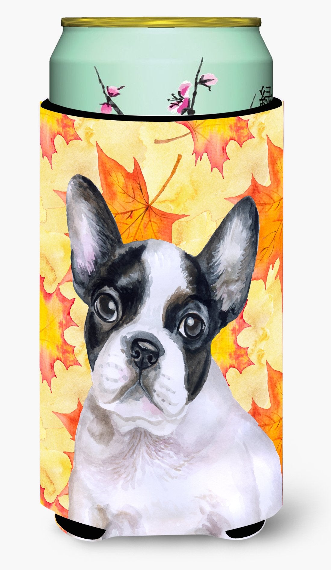 French Bulldog Black White Fall Tall Boy Beverage Insulator Hugger BB9971TBC by Caroline's Treasures