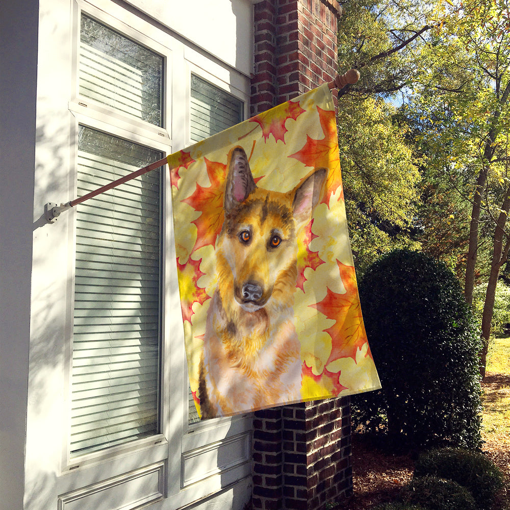 German Shepherd #2 Fall Flag Canvas House Size BB9972CHF  the-store.com.