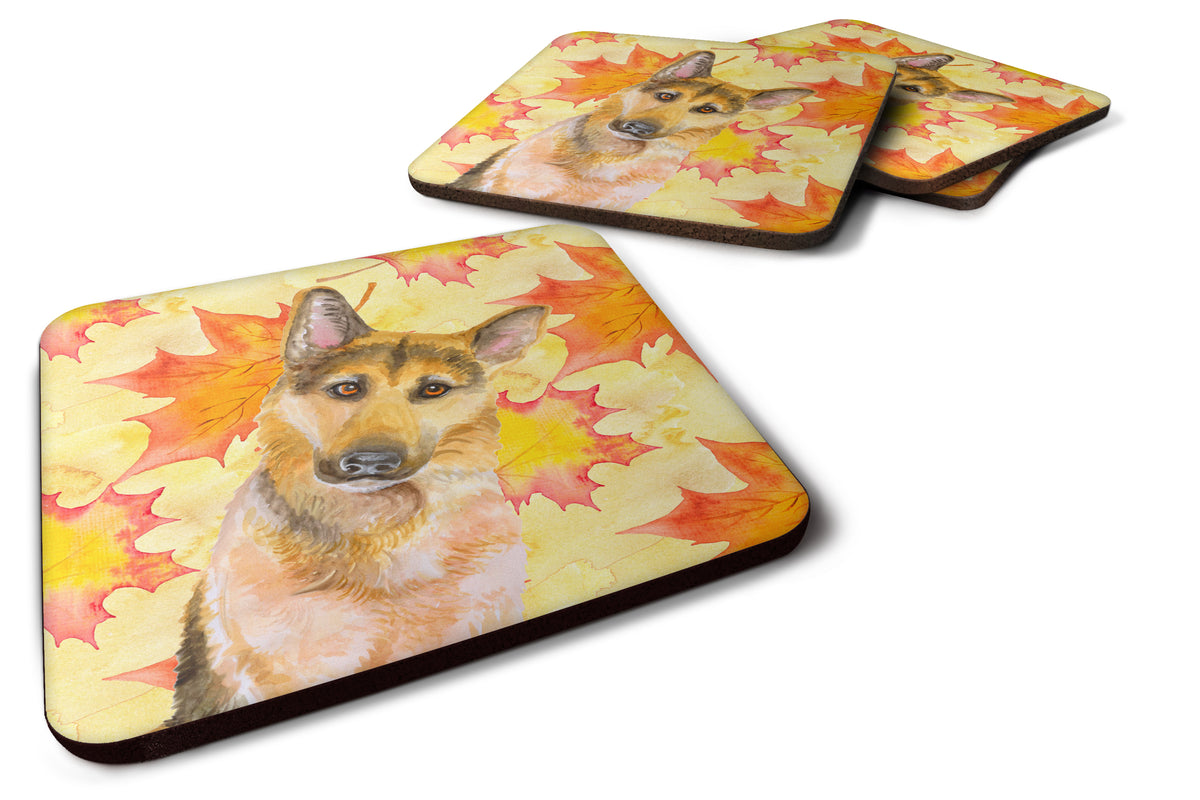 German Shepherd #2 Fall Foam Coaster Set of 4 BB9972FC - the-store.com