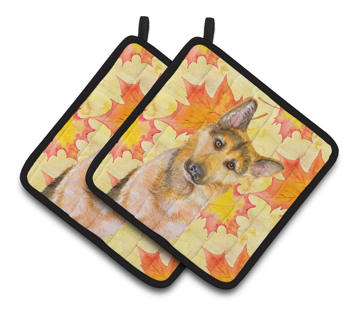 German Shepherd #2 Fall Pair of Pot Holders BB9972PTHD by Caroline's Treasures