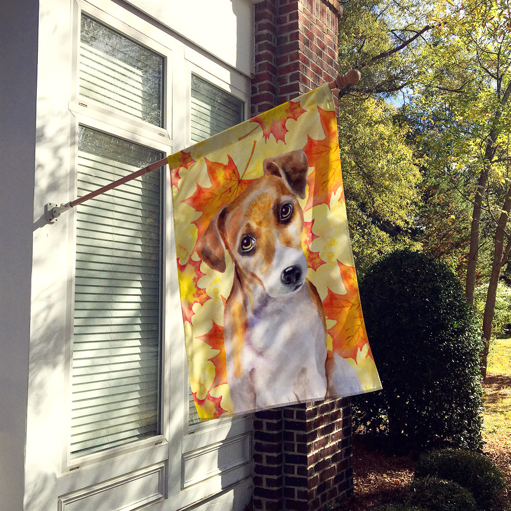 Jack Russell Terrier #2 Fall Flag Canvas House Size BB9974CHF  the-store.com.