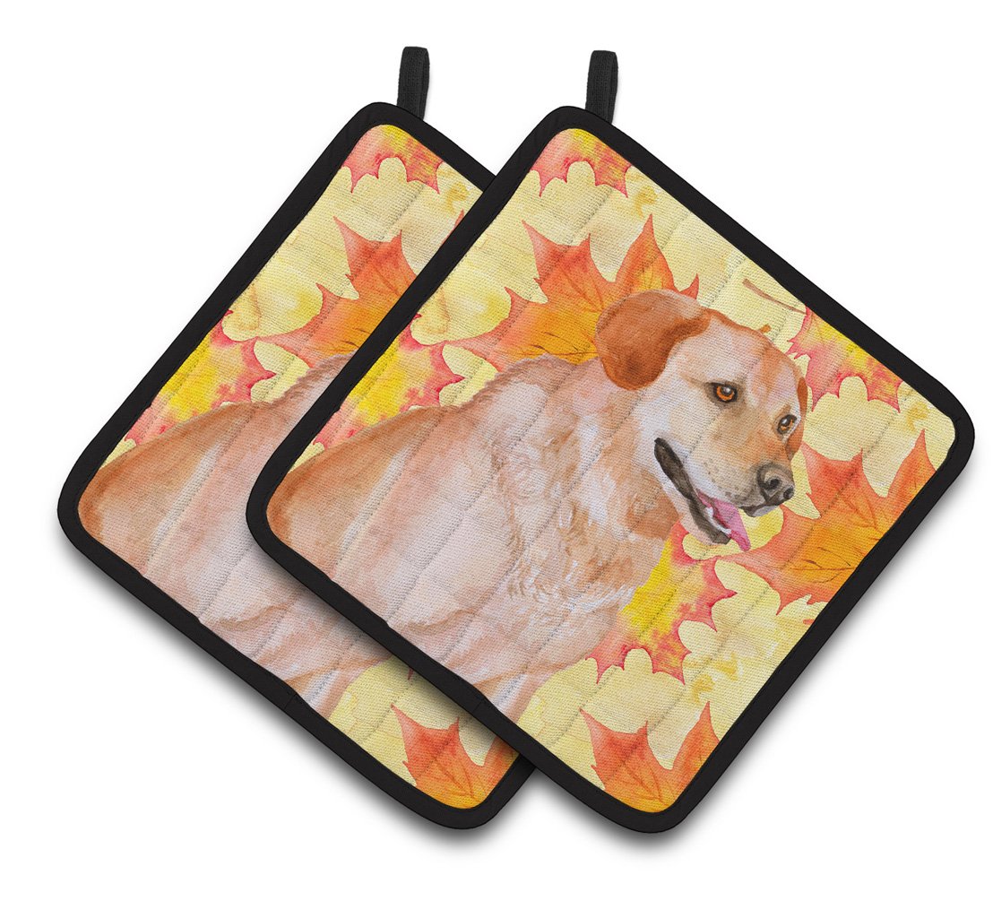 Labrador Retriever Fall Pair of Pot Holders BB9975PTHD by Caroline's Treasures