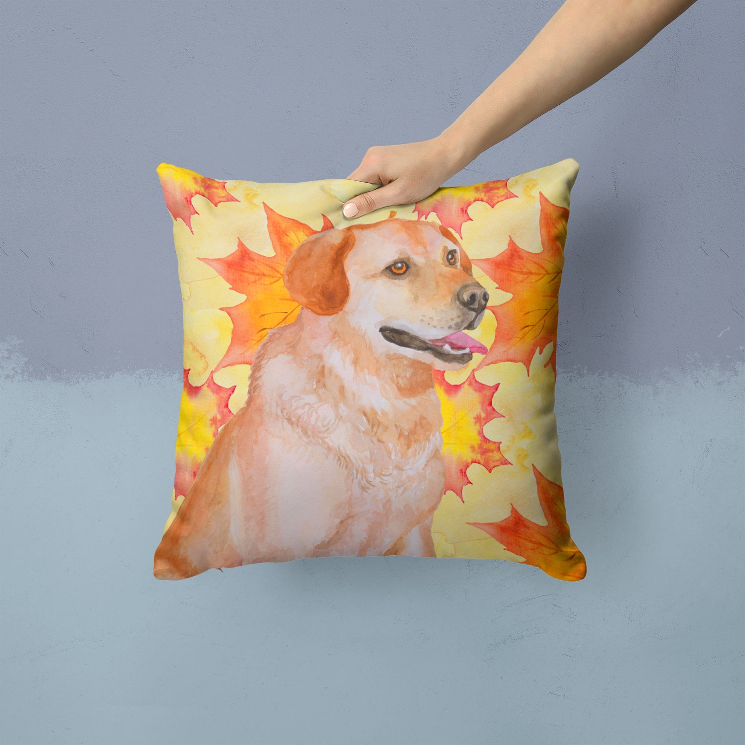 Labrador Retriever Fall Fabric Decorative Pillow BB9975PW1414 - the-store.com