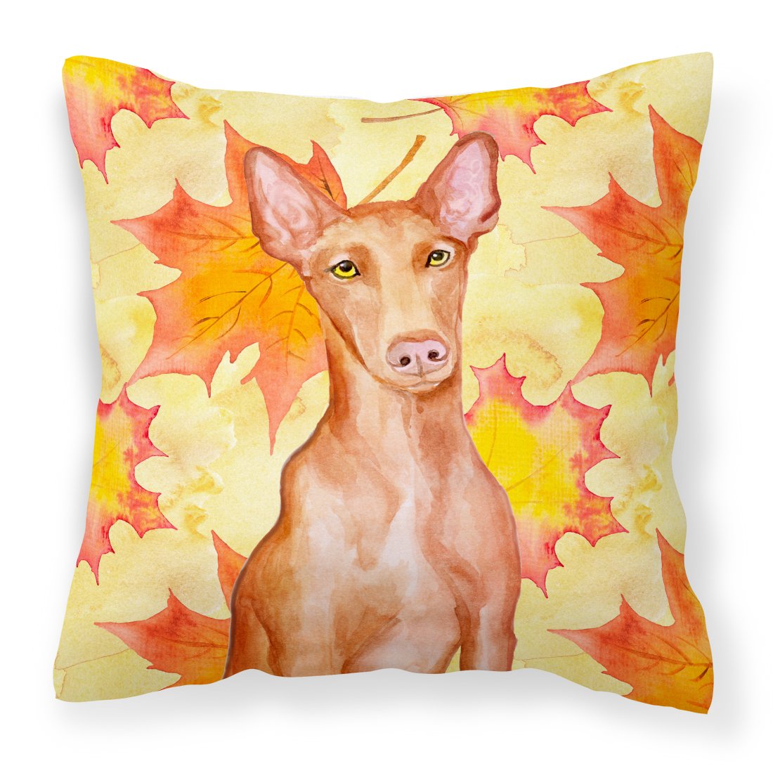 Pharaoh Hound Fall Fabric Decorative Pillow BB9976PW1818 by Caroline&#39;s Treasures