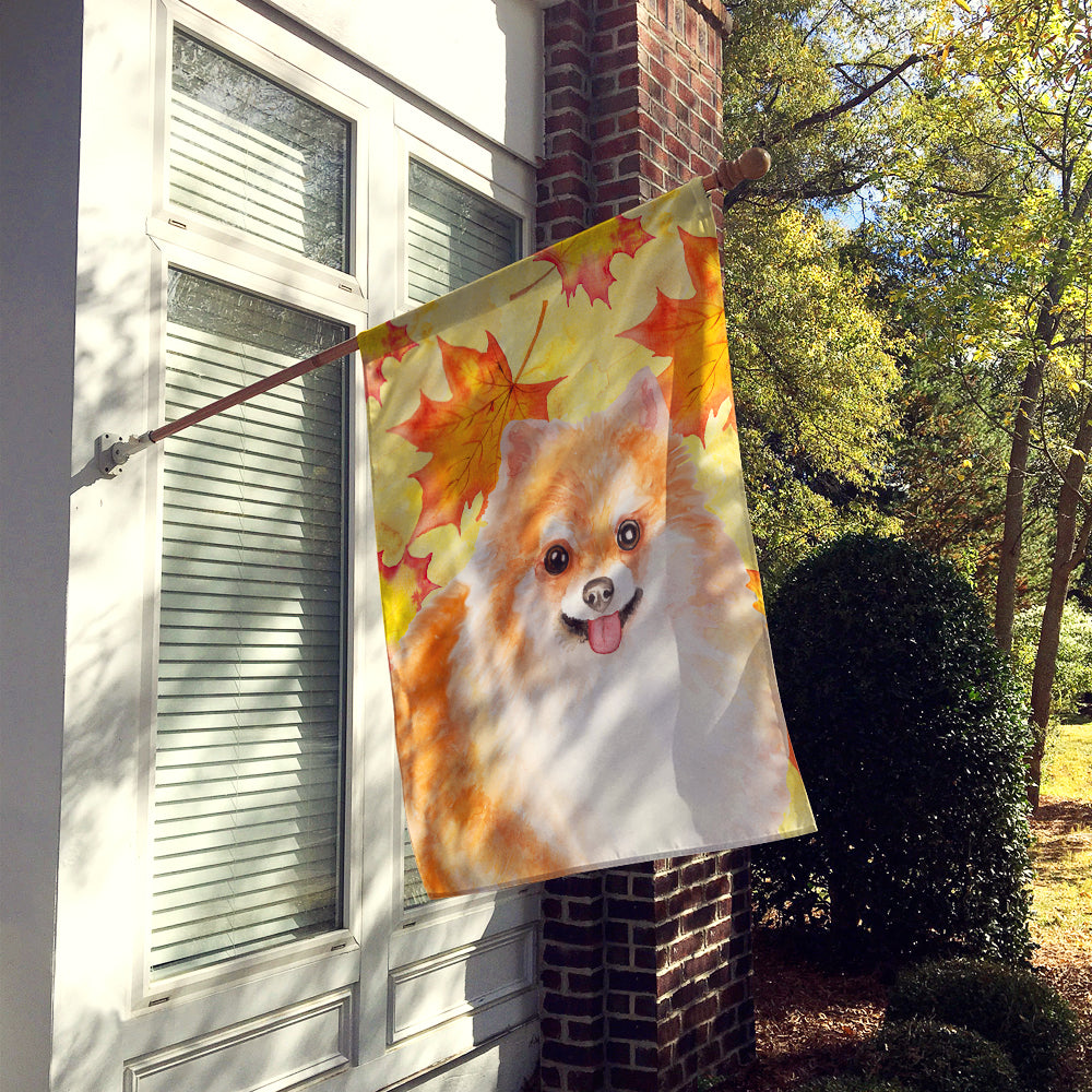 Pomeranian #2 Fall Flag Canvas House Size BB9977CHF  the-store.com.