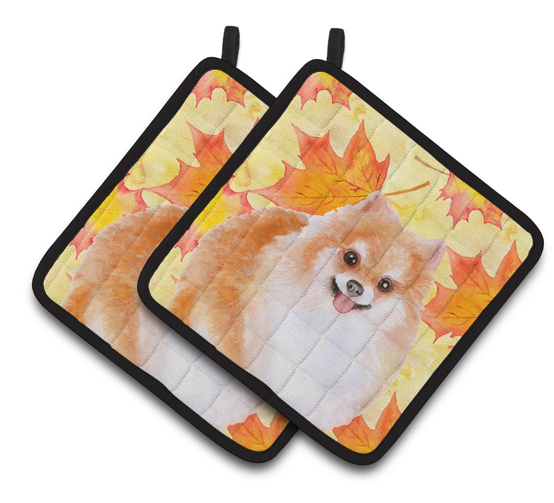 Pomeranian #2 Fall Pair of Pot Holders BB9977PTHD by Caroline's Treasures