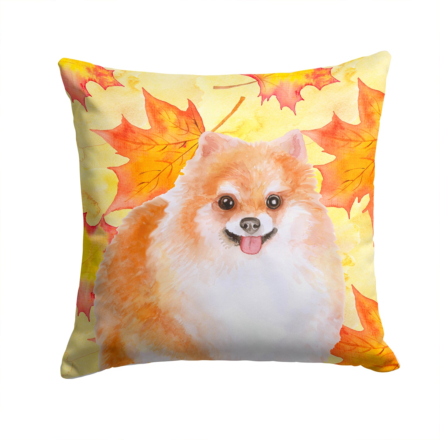 Pomeranian #2 Fall Fabric Decorative Pillow BB9977PW1414 - the-store.com