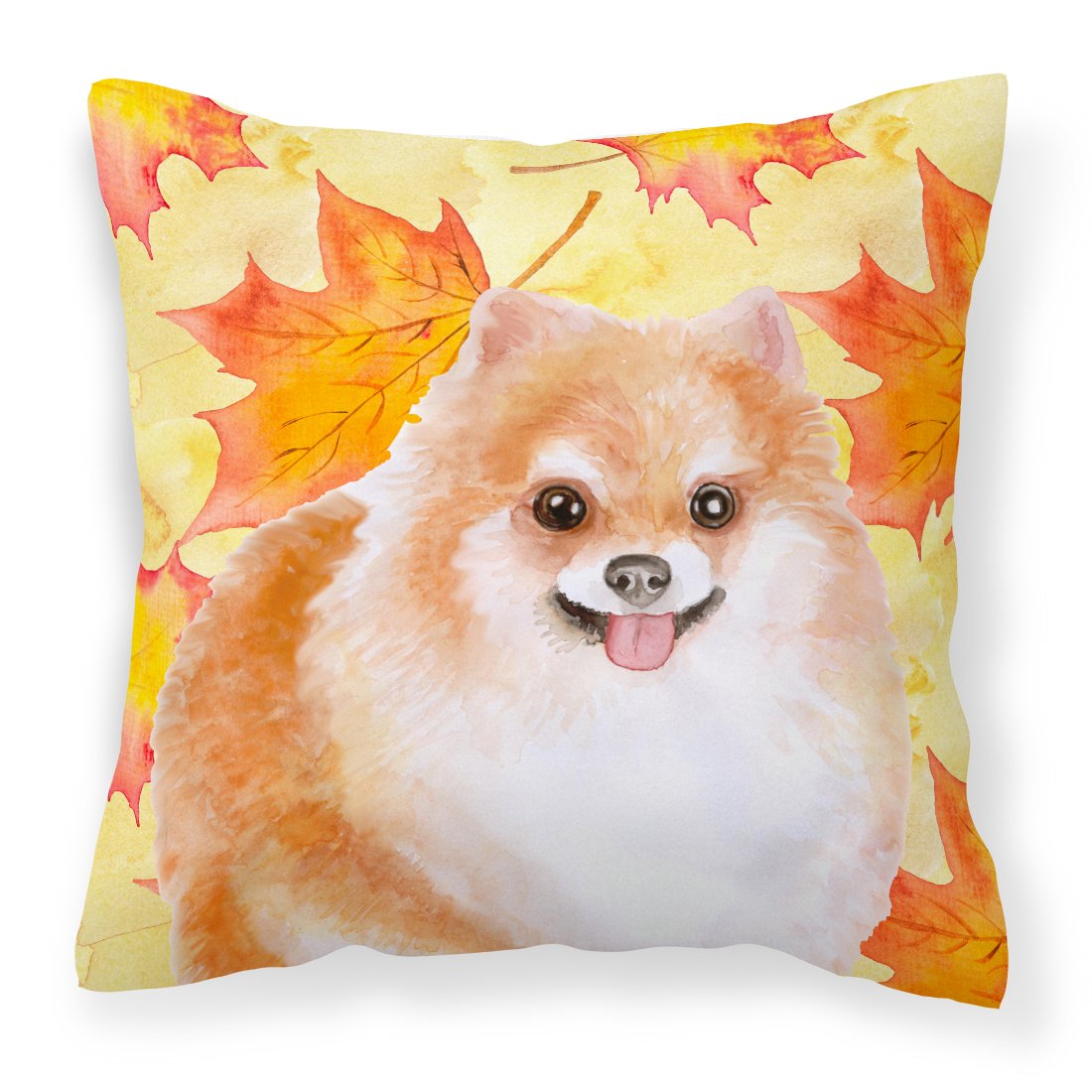 Pomeranian #2 Fall Fabric Decorative Pillow BB9977PW1818 by Caroline's Treasures