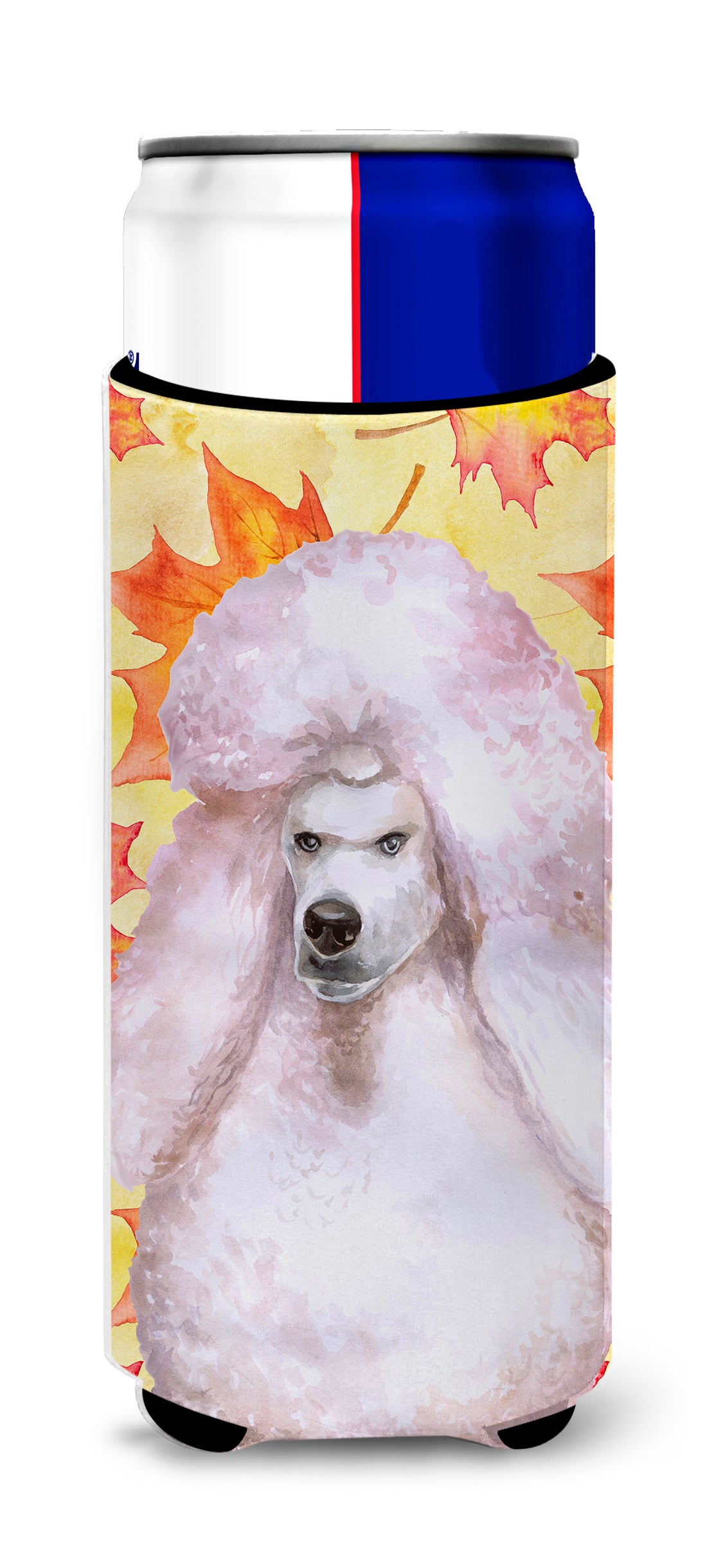 White Standard Poodle Fall  Ultra Hugger for slim cans BB9978MUK  the-store.com.