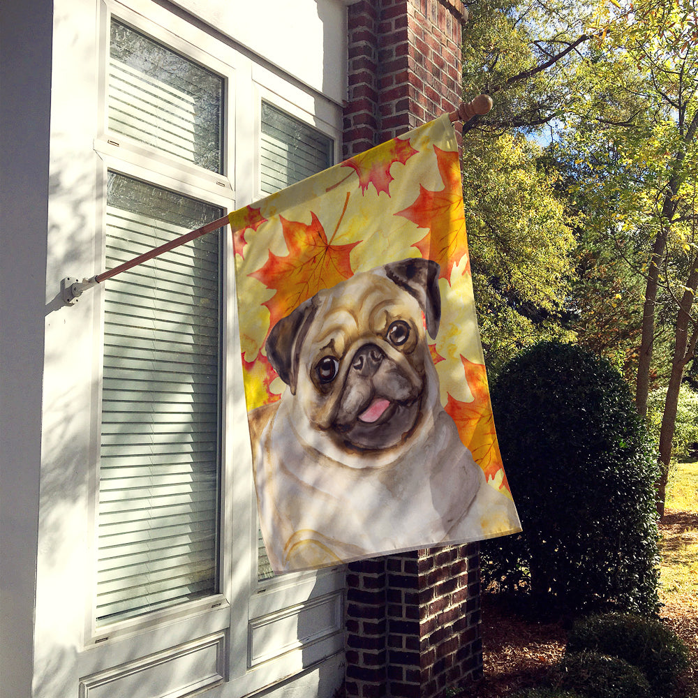 Fawn Pug Fall Flag Canvas House Size BB9979CHF  the-store.com.